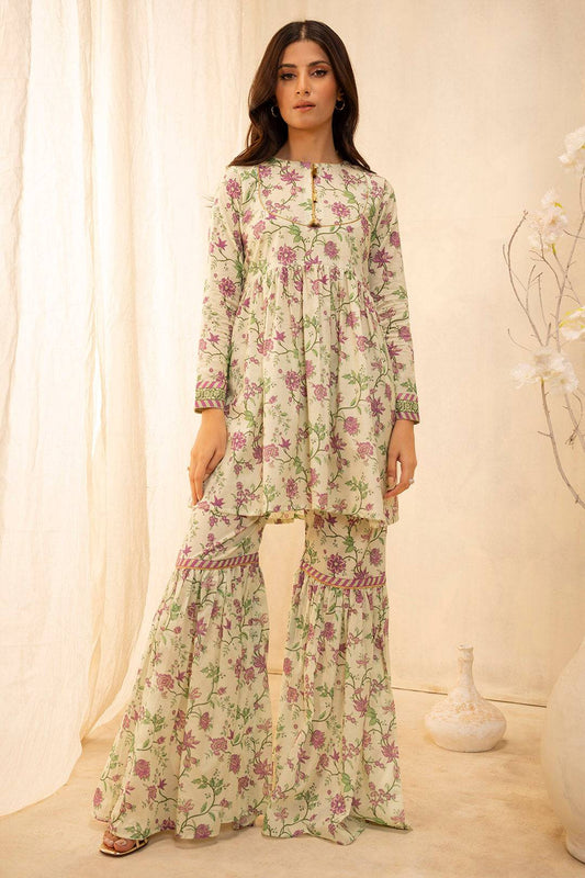 Zellbury | Unstitched 2 Piece Lawn | Shirt Shalwar - 0012 by Maria Faisal - Registered Vendor of : Zellbury Women - type : Essential Unstitched - 100% original wedding dresses