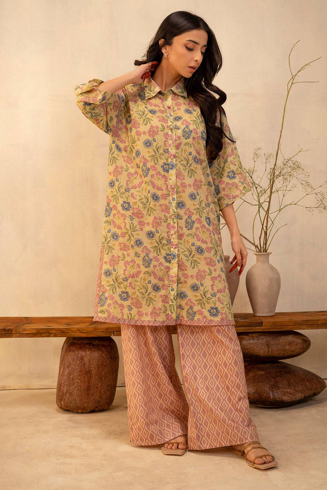 Zellbury | Unstitched 2 Piece Lawn | Shirt Shalwar - 0013 by Maria Faisal - Registered Vendor of : Zellbury Women - type : Essential Unstitched - 100% original wedding dresses