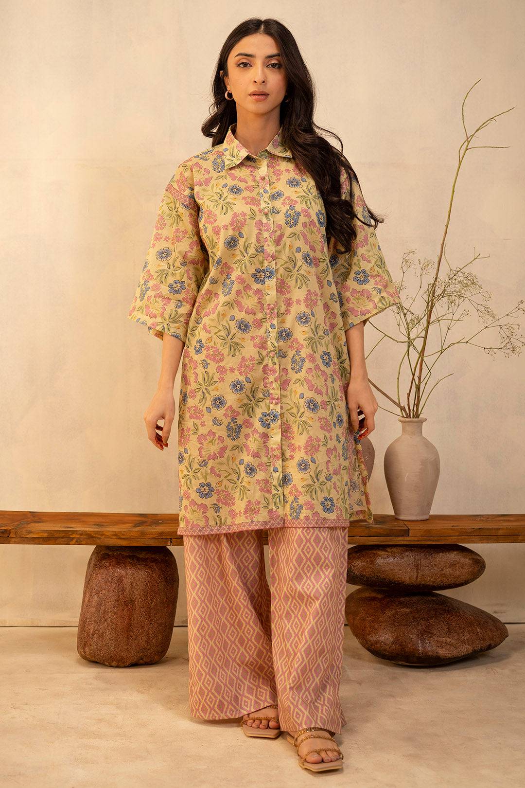 Zellbury | Unstitched 2 Piece Lawn | Shirt Shalwar - 0013 by Maria Faisal - Registered Vendor of : Zellbury Women - type : Essential Unstitched - 100% original wedding dresses