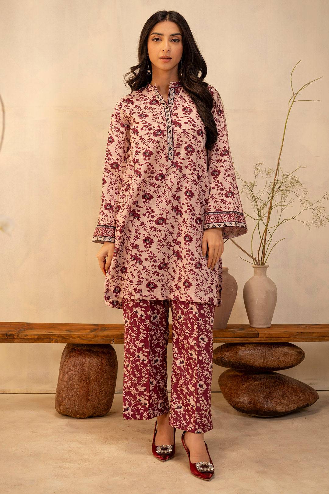 Zellbury | Unstitched 2 Piece Lawn | Shirt Shalwar - 0015 by Maria Faisal - Registered Vendor of : Zellbury Women - type : Essential Unstitched - 100% original wedding dresses
