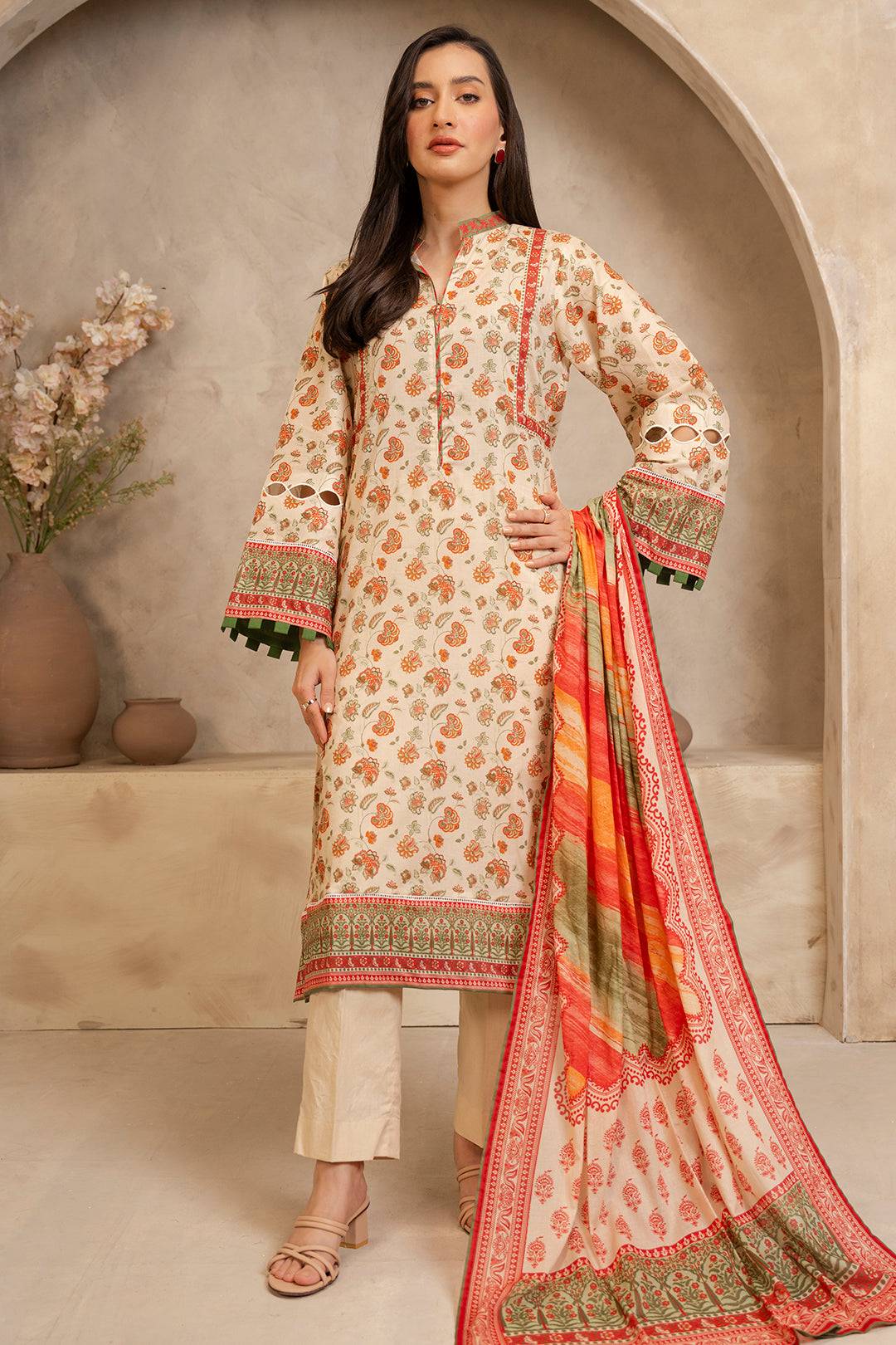 Zellbury | Unstitched 2 Piece Lawn | Shirt Dupatta - 0086 by Maria Faisal - Registered Vendor of : Zellbury Women - type : Essential Unstitched - 100% original wedding dresses