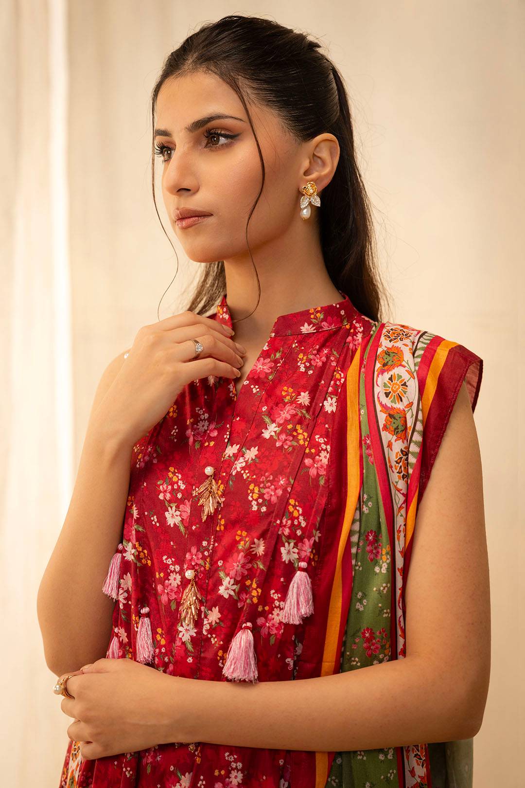Zellbury | Unstitched 2 Piece Lawn | Shirt Dupatta - 0087 by Maria Faisal - Registered Vendor of : Zellbury Women - type : Essential Unstitched - 100% original wedding dresses