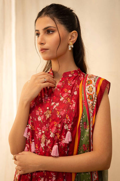 Zellbury | Unstitched 2 Piece Lawn | Shirt Dupatta - 0087 by Maria Faisal - Registered Vendor of : Zellbury Women - type : Essential Unstitched - 100% original wedding dresses