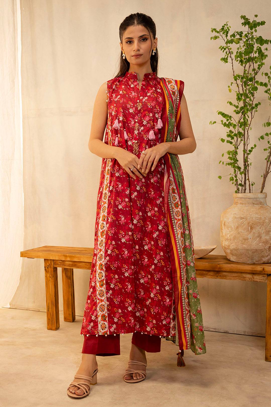 Zellbury | Unstitched 2 Piece Lawn | Shirt Dupatta - 0087 by Maria Faisal - Registered Vendor of : Zellbury Women - type : Essential Unstitched - 100% original wedding dresses