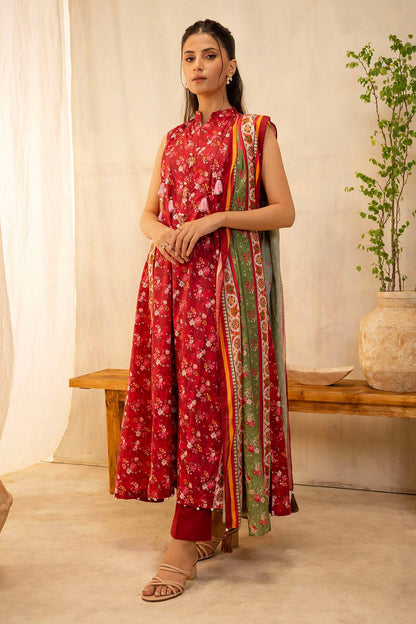 Zellbury | Unstitched 2 Piece Lawn | Shirt Dupatta - 0087 by Maria Faisal - Registered Vendor of : Zellbury Women - type : Essential Unstitched - 100% original wedding dresses