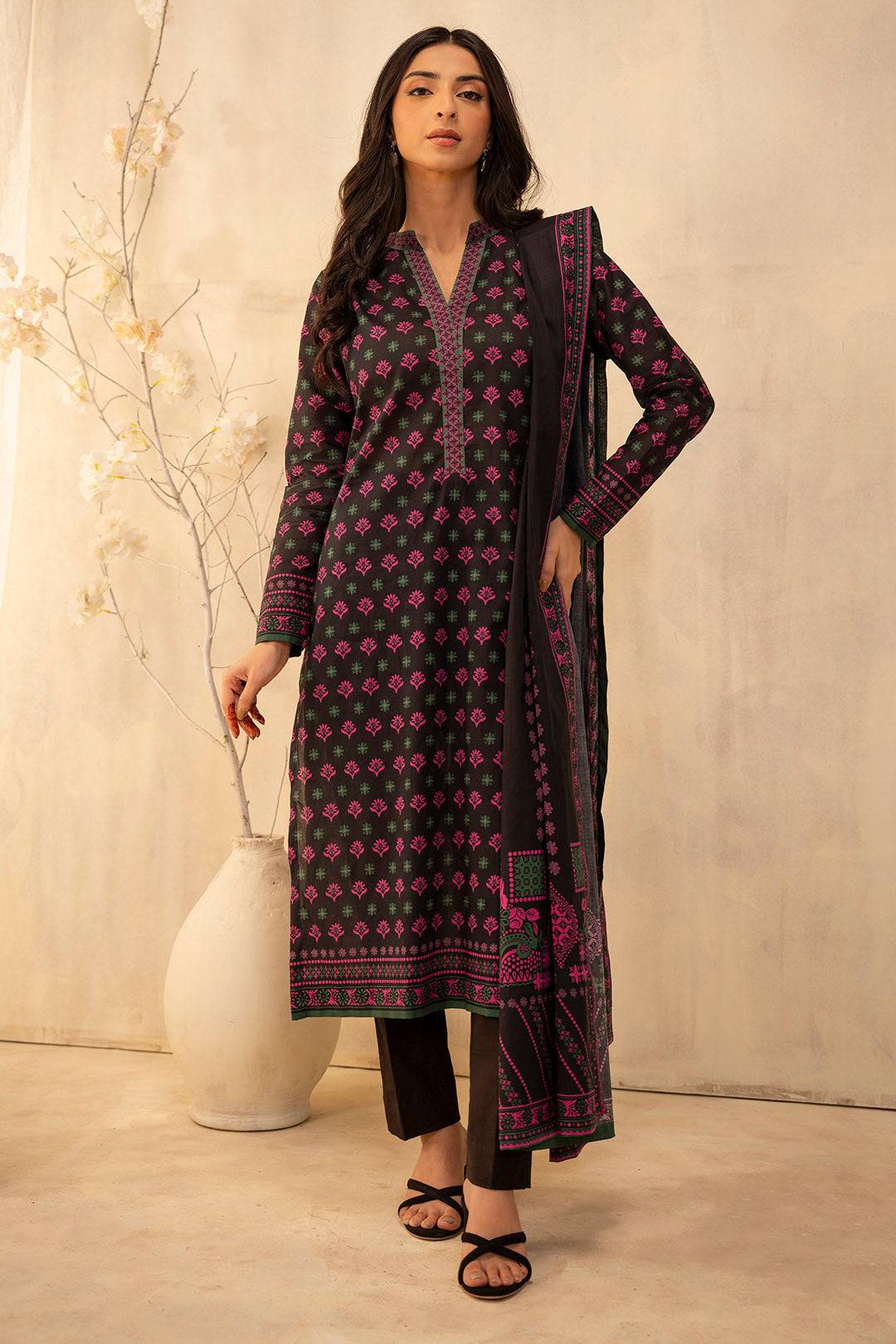Zellbury | Unstitched 2 Piece Lawn | Shirt Dupatta - 0088 by Maria Faisal - Registered Vendor of : Zellbury Women - type : Essential Unstitched - 100% original wedding dresses