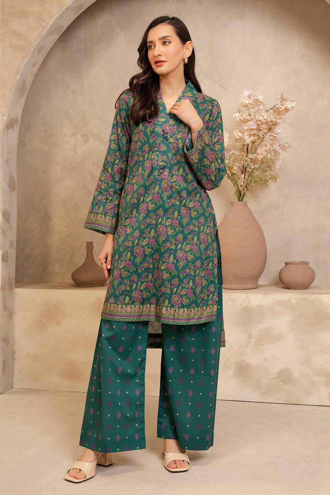 Zellbury | Unstitched 2 Piece Lawn | Shirt Shalwar - 0091 by Maria Faisal - Registered Vendor of : Zellbury Women - type : Essential Unstitched - 100% original wedding dresses