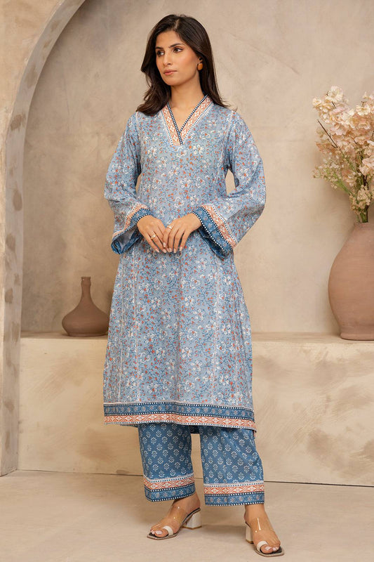 Zellbury | Unstitched 2 Piece Lawn | Shirt Shalwar - 0092 by Maria Faisal - Registered Vendor of : Zellbury Women - type : Essential Unstitched - 100% original wedding dresses