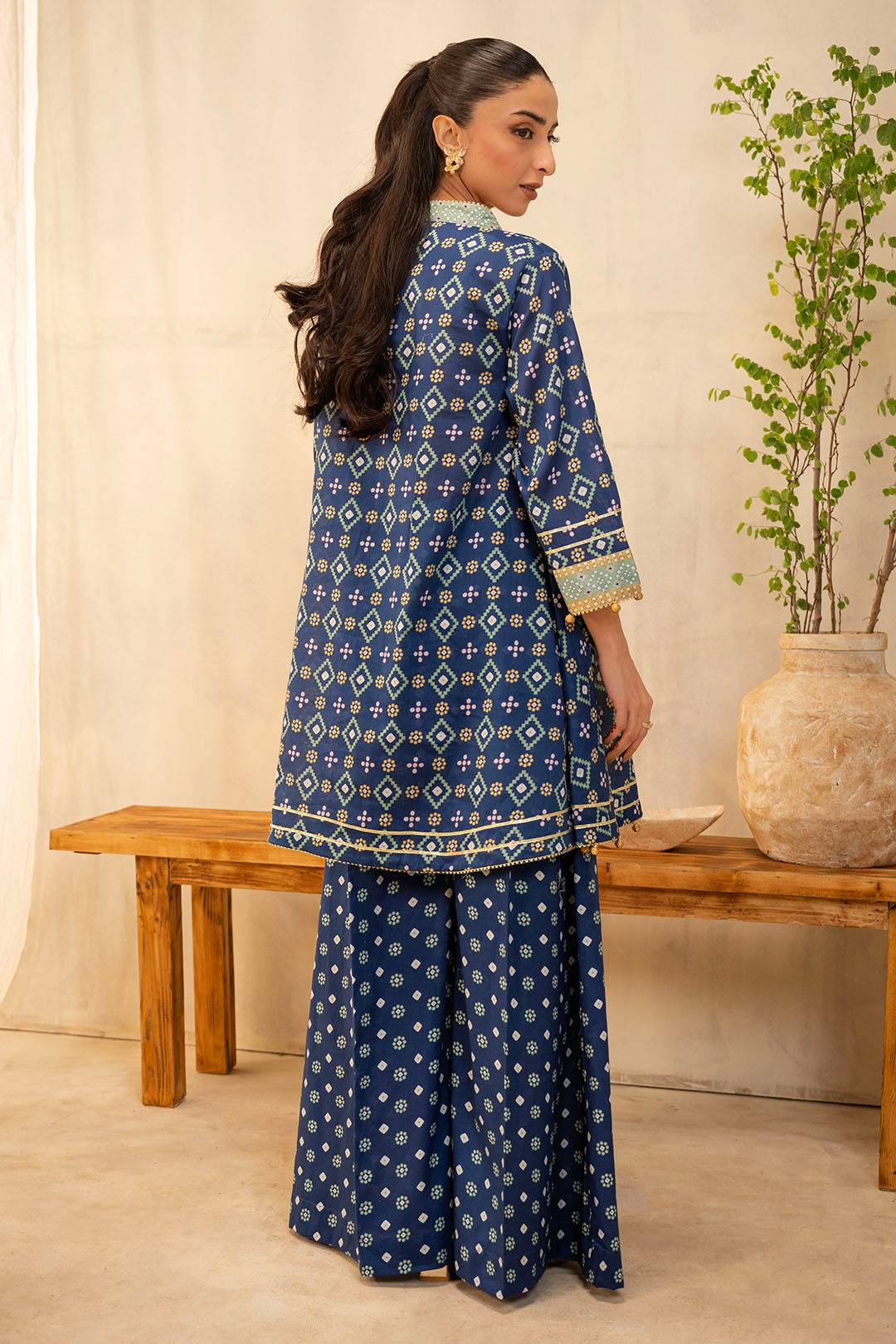 Zellbury | Unstitched 2 Piece Lawn | Shirt Shalwar - 0095 by Maria Faisal - Registered Vendor of : Zellbury Women - type : Essential Unstitched - 100% original wedding dresses