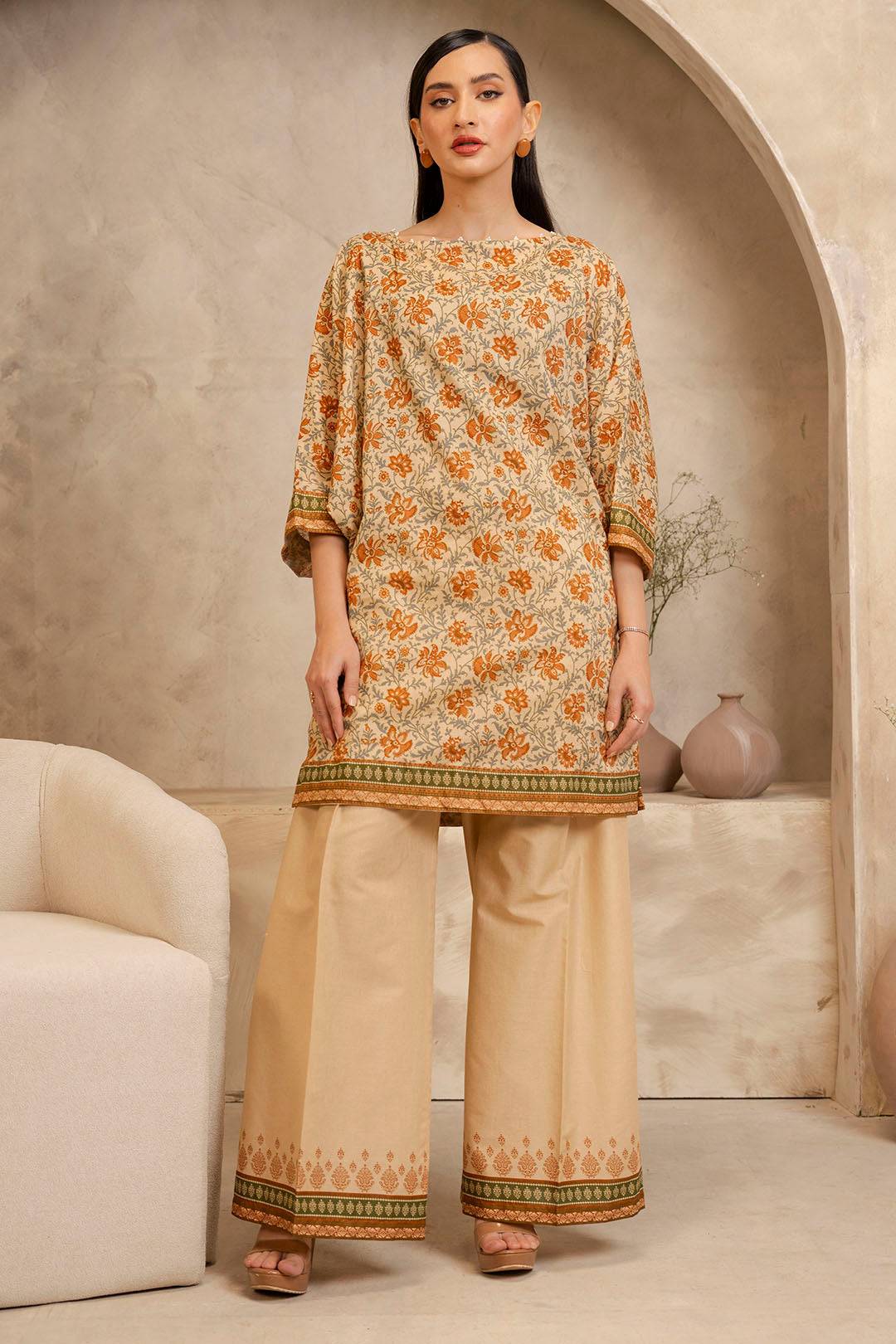 Zellbury | Unstitched 2 Piece Lawn | Shirt Shalwar - 0097 by Maria Faisal - Registered Vendor of : Zellbury Women - type : Essential Unstitched - 100% original wedding dresses