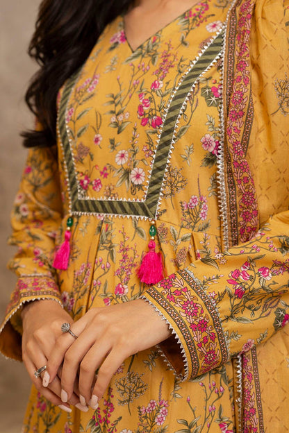 Zellbury | Unstitched 2 Piece Lawn | Shirt Dupatta - 0159 by Maria Faisal - Registered Vendor of : Zellbury Women - type : Essential Unstitched - 100% original wedding dresses