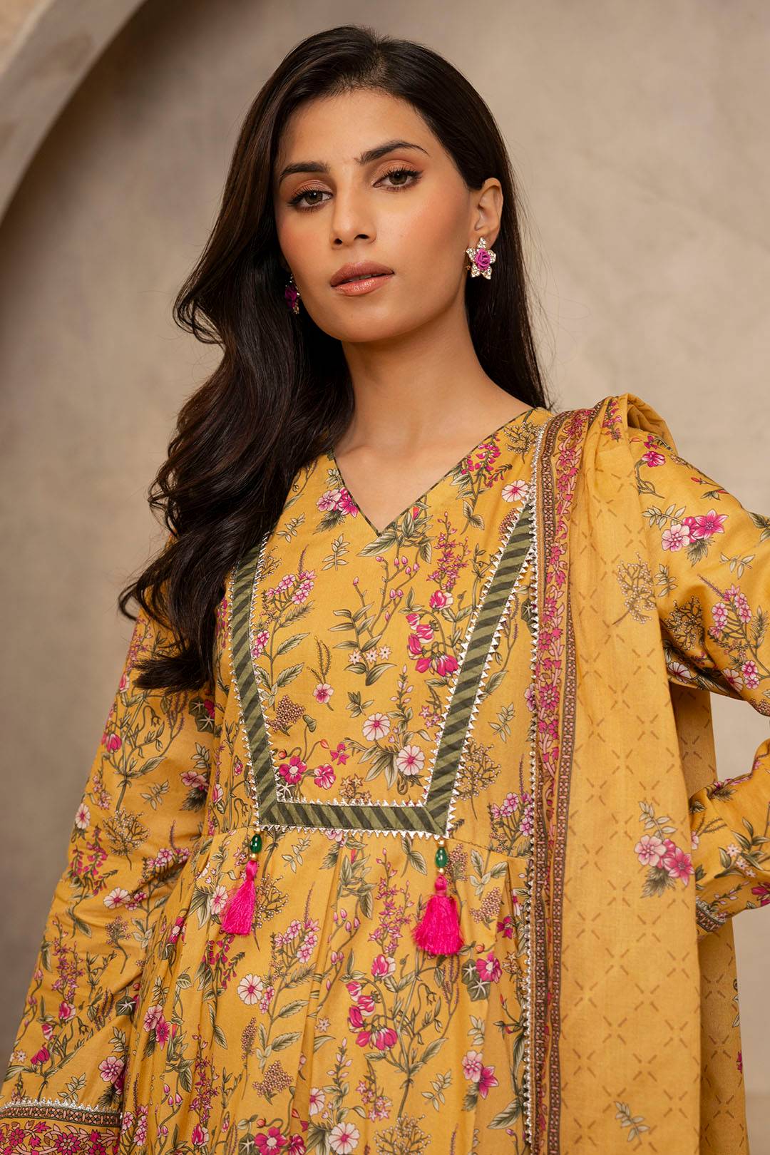 Zellbury | Unstitched 2 Piece Lawn | Shirt Dupatta - 0159 by Maria Faisal - Registered Vendor of : Zellbury Women - type : Essential Unstitched - 100% original wedding dresses