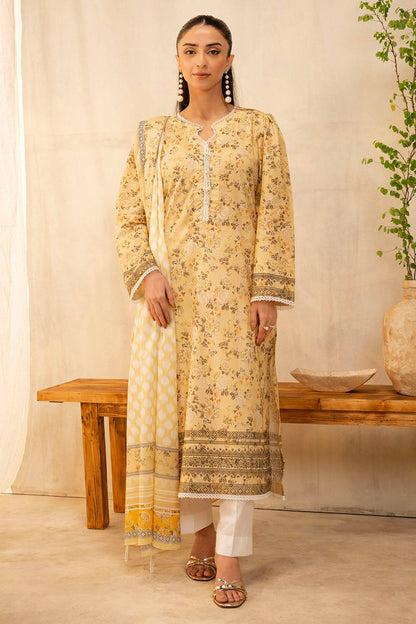 Zellbury | Unstitched 2 Piece Lawn | Shirt Dupatta - 0225 by Maria Faisal - Registered Vendor of : Zellbury Women - type : Essential Unstitched - 100% original wedding dresses