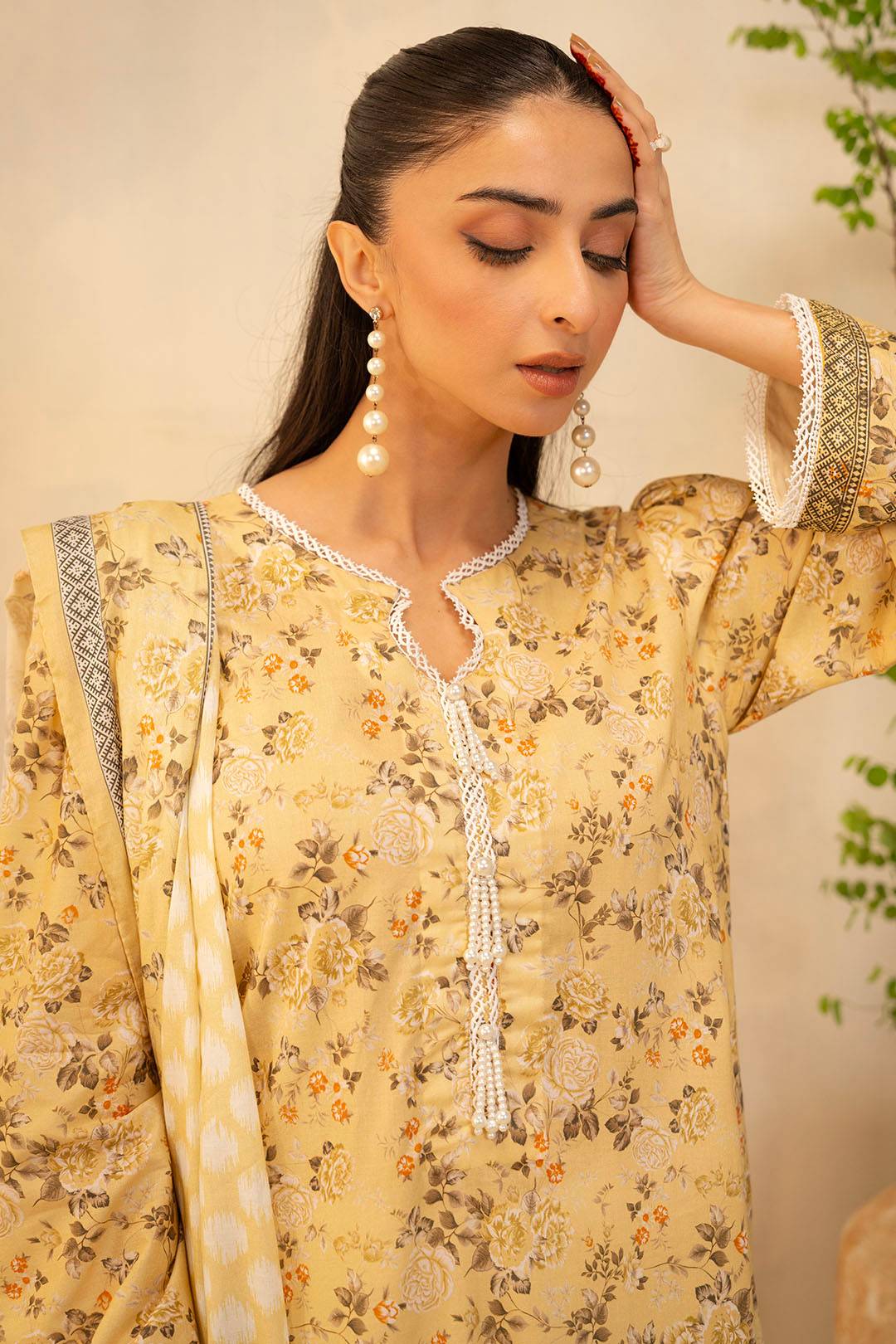 Zellbury | Unstitched 2 Piece Lawn | Shirt Dupatta - 0225 by Maria Faisal - Registered Vendor of : Zellbury Women - type : Essential Unstitched - 100% original wedding dresses