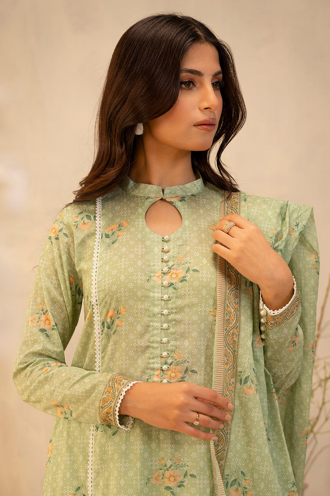 Zellbury | Unstitched 3 Piece Lawn | Shirt Shalwar Dupatta - 0025 - Designer Dress with Intricate embroidery and embellishments. Shop elegent wedding dress at Maria Faisal.