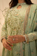 Zellbury | Unstitched 3 Piece Lawn | Shirt Shalwar Dupatta - 0025 - Designer Dress with Intricate embroidery and embellishments. Shop elegent wedding dress at Maria Faisal.