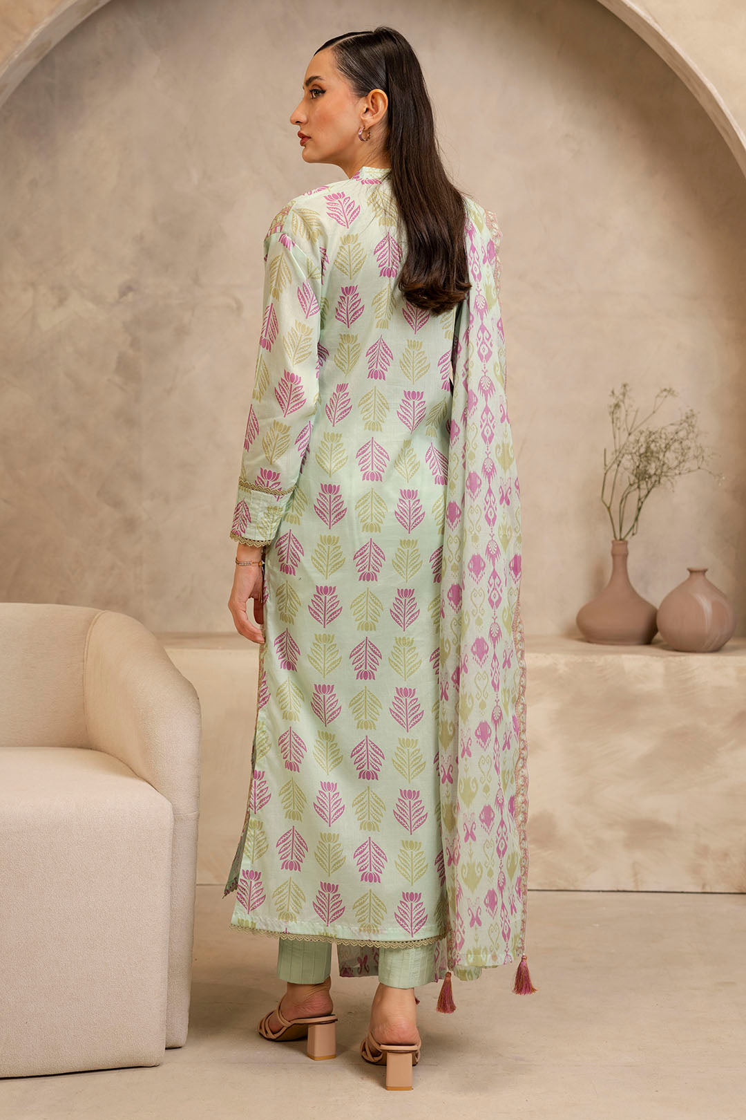 Zellbury | Unstitched 3 Piece Lawn | Shirt Shalwar Dupatta - 0028 - Designer Dress with Intricate embroidery and embellishments. Shop elegent wedding dress at Maria Faisal.