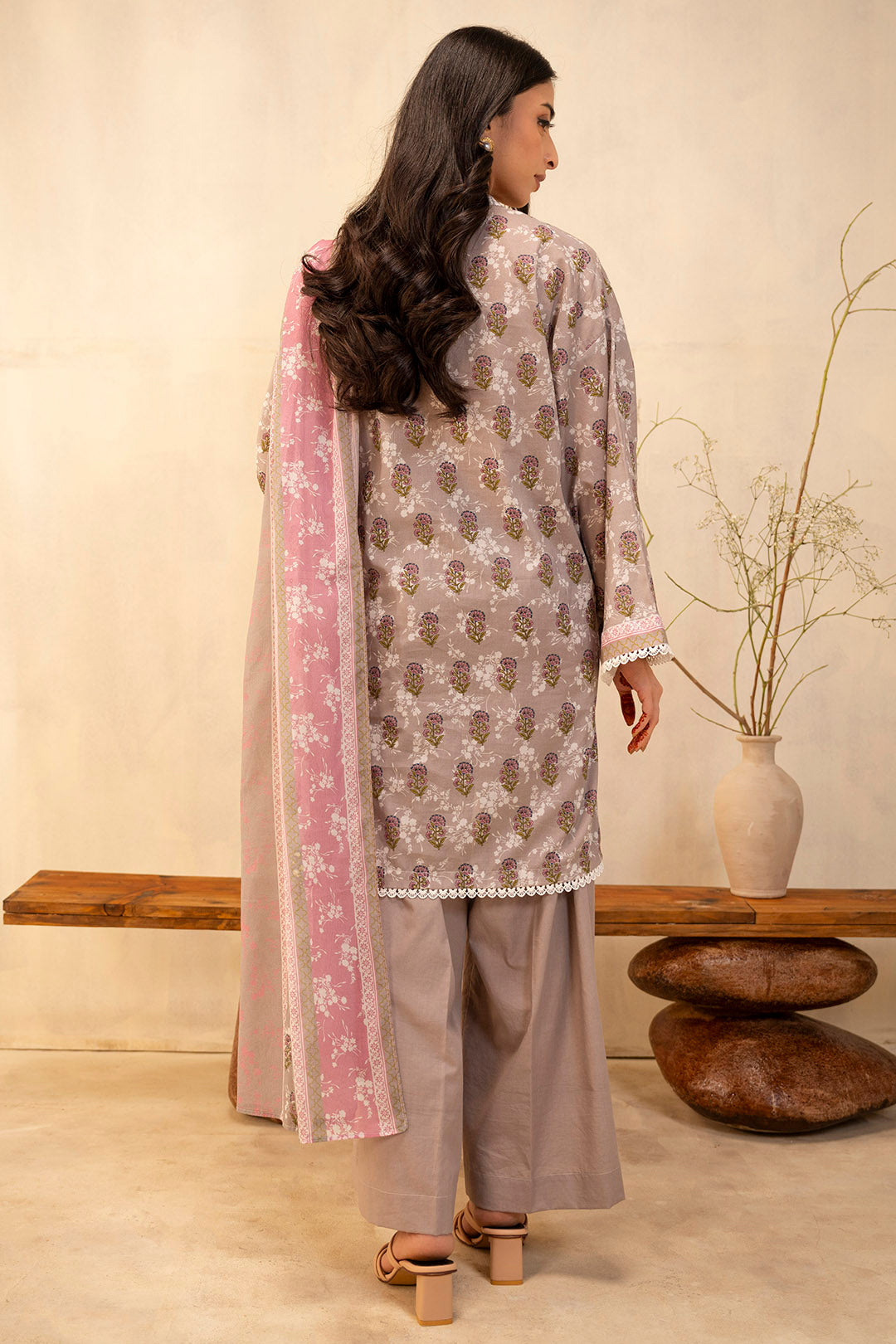 Zellbury | Unstitched 3 Piece Lawn | Shirt Shalwar Dupatta - 0029 - Designer Dress with Intricate embroidery and embellishments. Shop elegent wedding dress at Maria Faisal.