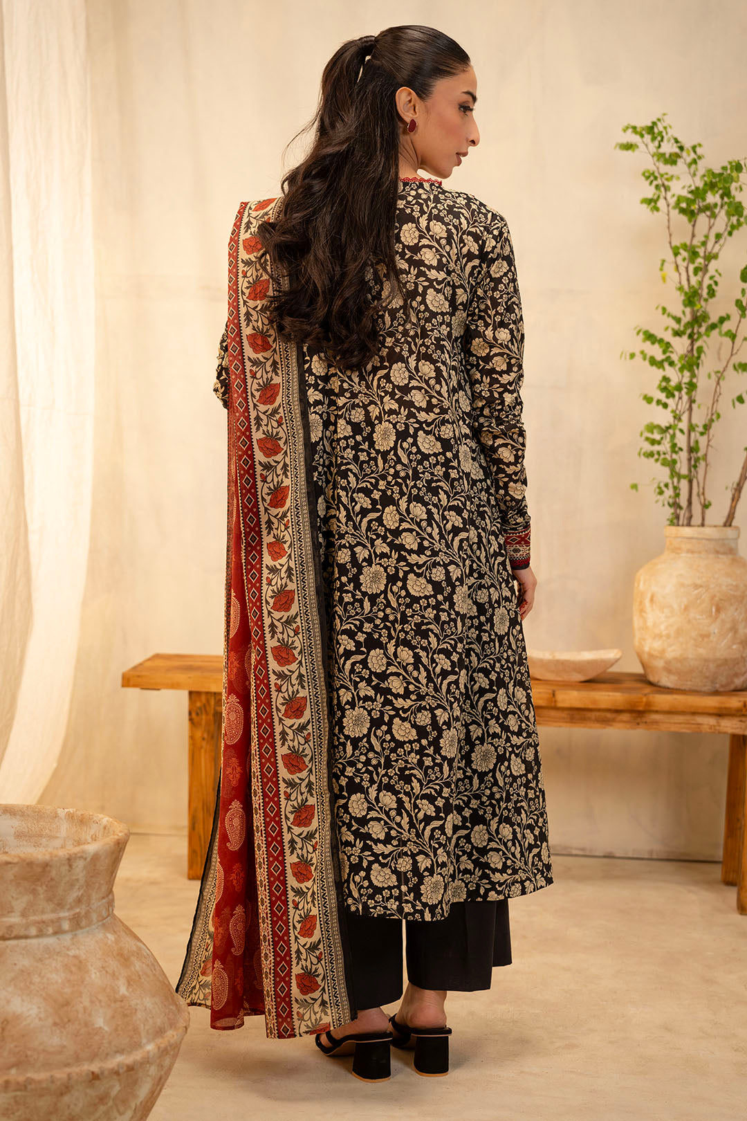 Zellbury | Unstitched 3 Piece Lawn | Shirt Shalwar Dupatta - 0030 - Designer Dress with Intricate embroidery and embellishments. Shop elegent wedding dress at Maria Faisal.