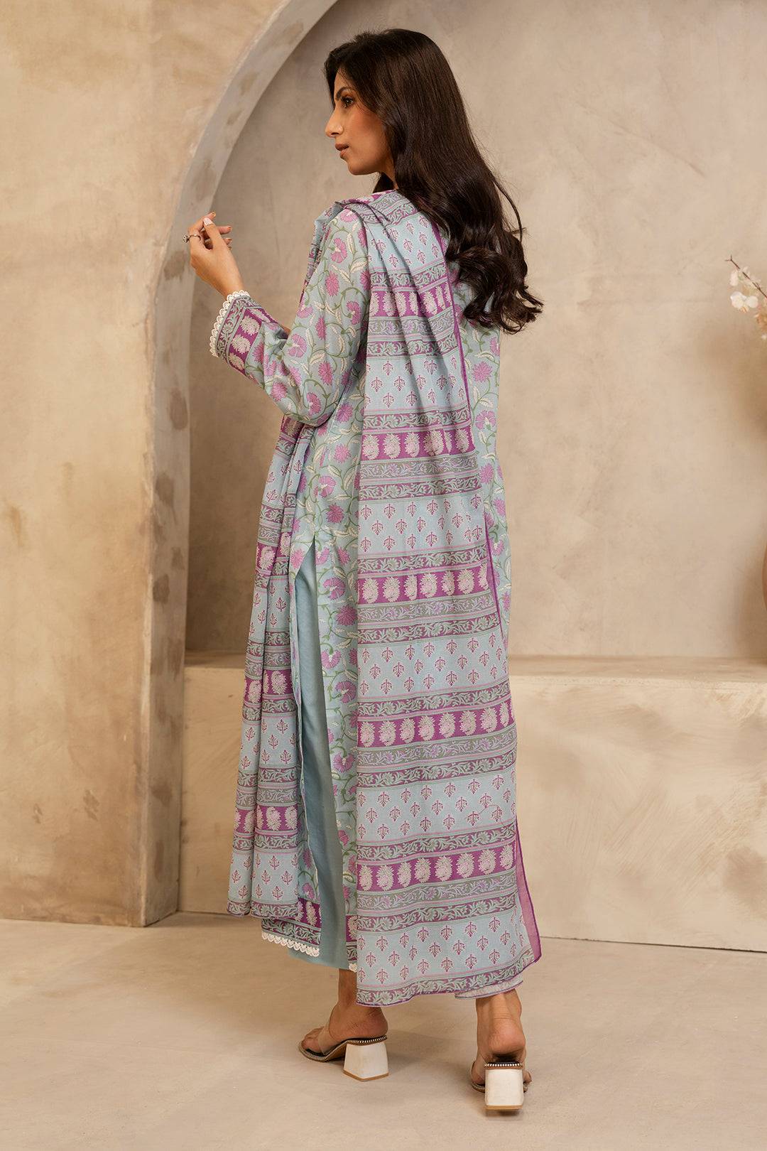 Zellbury | Unstitched 3 Piece Lawn | Shirt Shalwar Dupatta - 0031 by Maria Faisal - Registered Vendor of : Zellbury Women - type : Essential Unstitched - 100% original wedding dresses