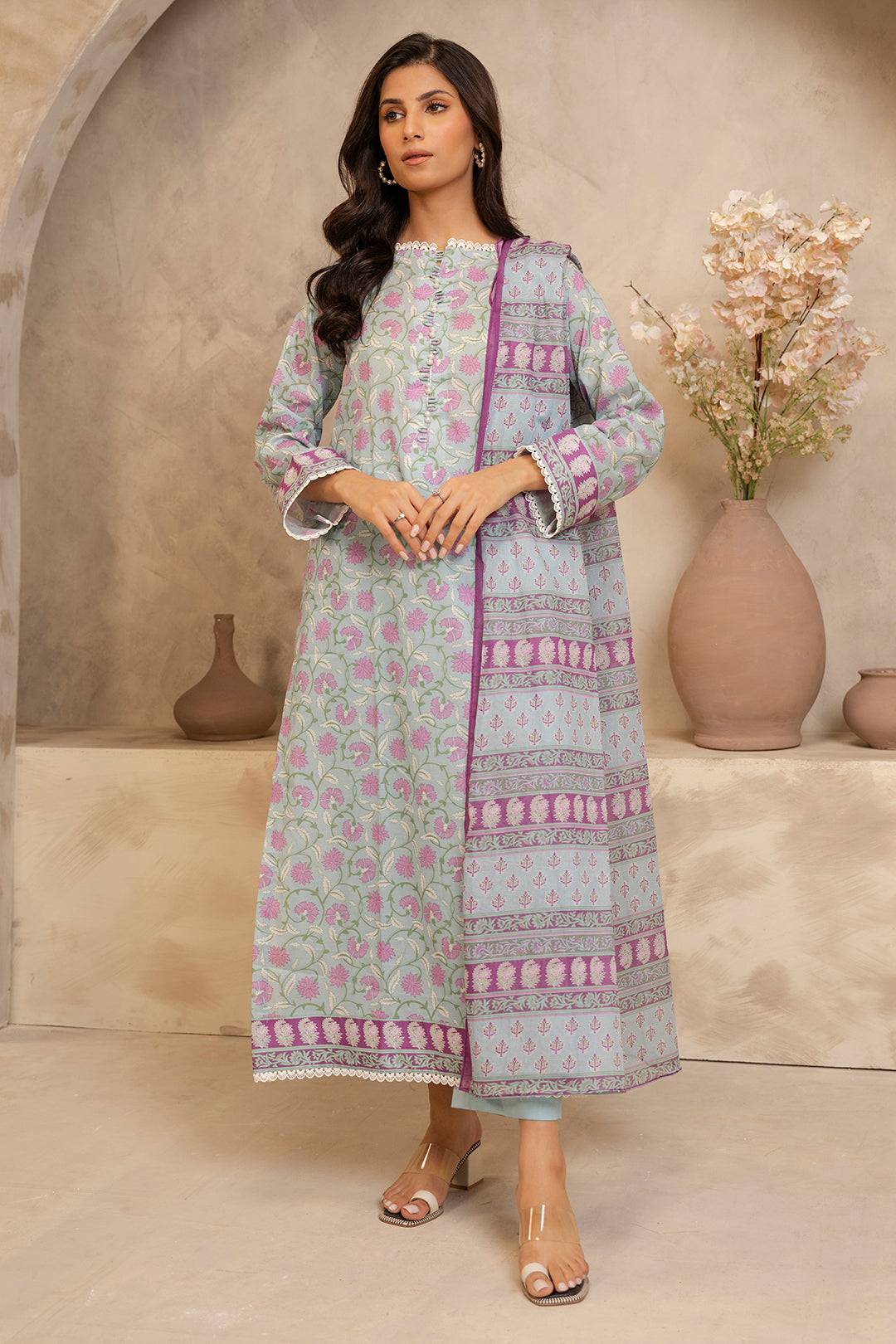 Zellbury | Unstitched 3 Piece Lawn | Shirt Shalwar Dupatta - 0031 by Maria Faisal - Registered Vendor of : Zellbury Women - type : Essential Unstitched - 100% original wedding dresses