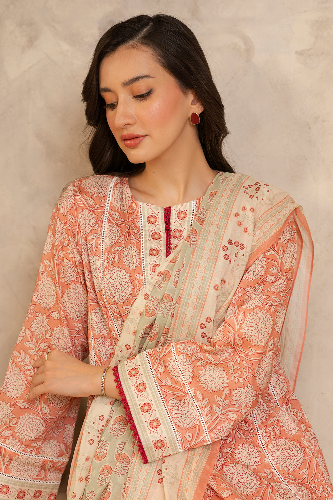 Zellbury | Unstitched 3 Piece Lawn | Shirt Shalwar Dupatta - 0032 - Designer Dress with Intricate embroidery and embellishments. Shop elegent wedding dress at Maria Faisal.