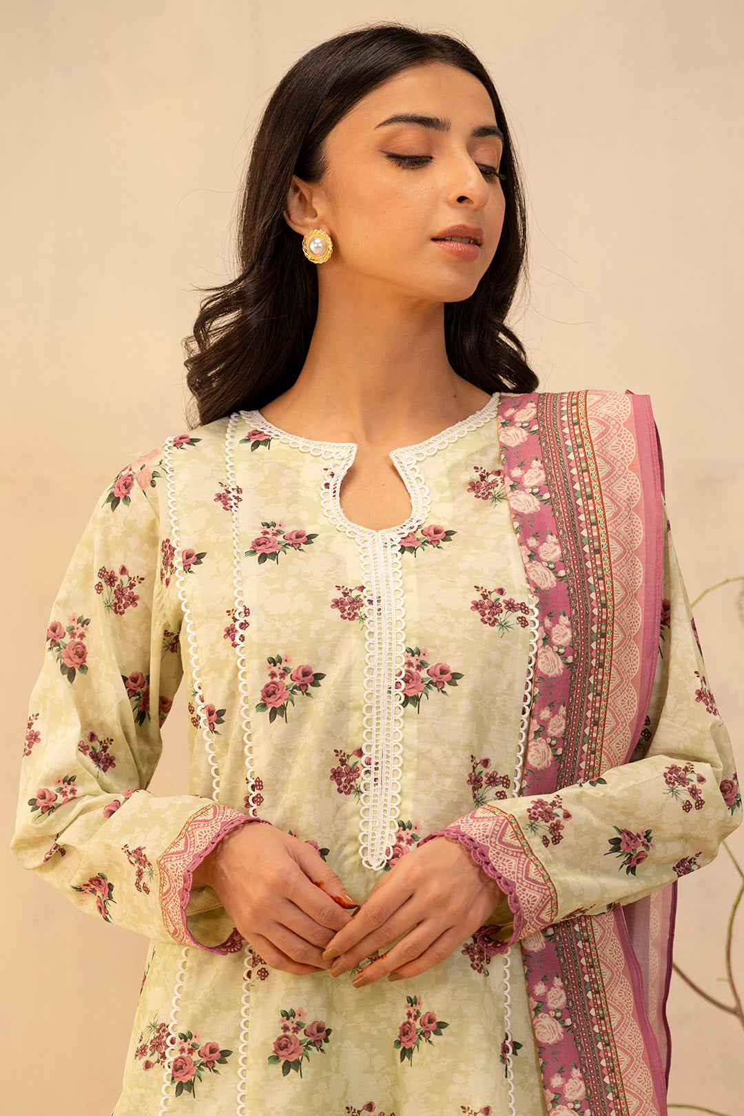 Zellbury | Unstitched 3 Piece Lawn | Shirt Shalwar Dupatta - 0039 - Designer Dress with Intricate embroidery and embellishments. Shop elegent wedding dress at Maria Faisal.