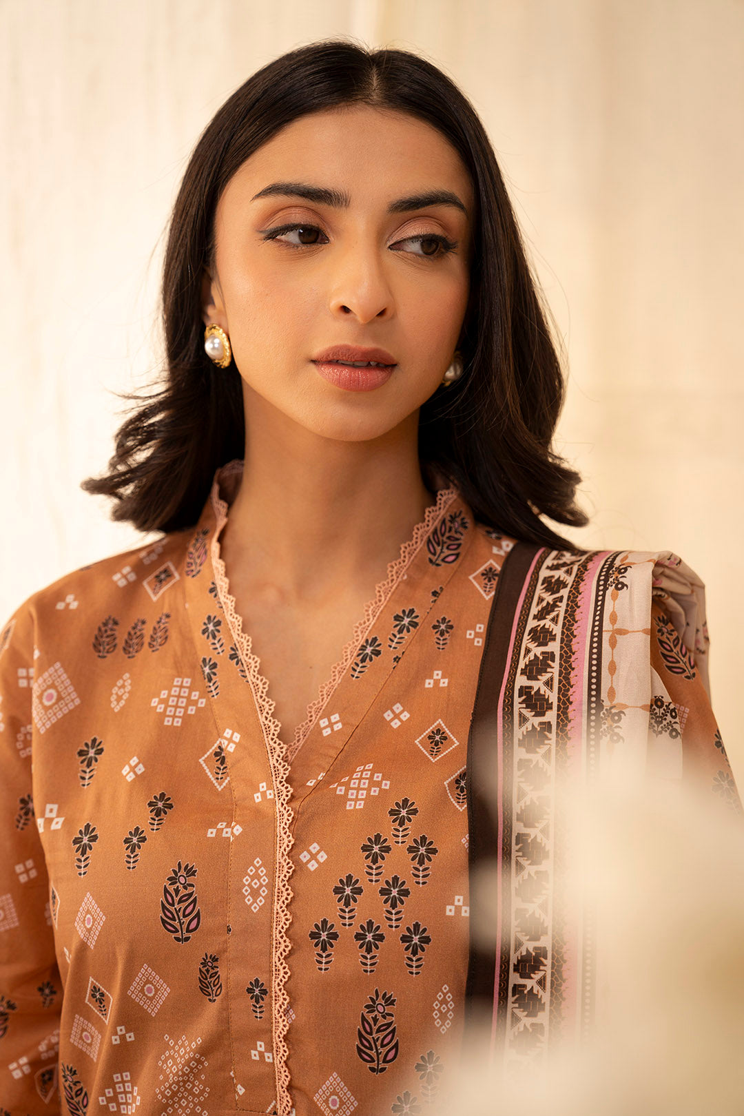 Zellbury | Unstitched 3 Piece Lawn | Shirt Shalwar Dupatta - 0047 - Designer Dress with Intricate embroidery and embellishments. Shop elegent wedding dress at Maria Faisal.