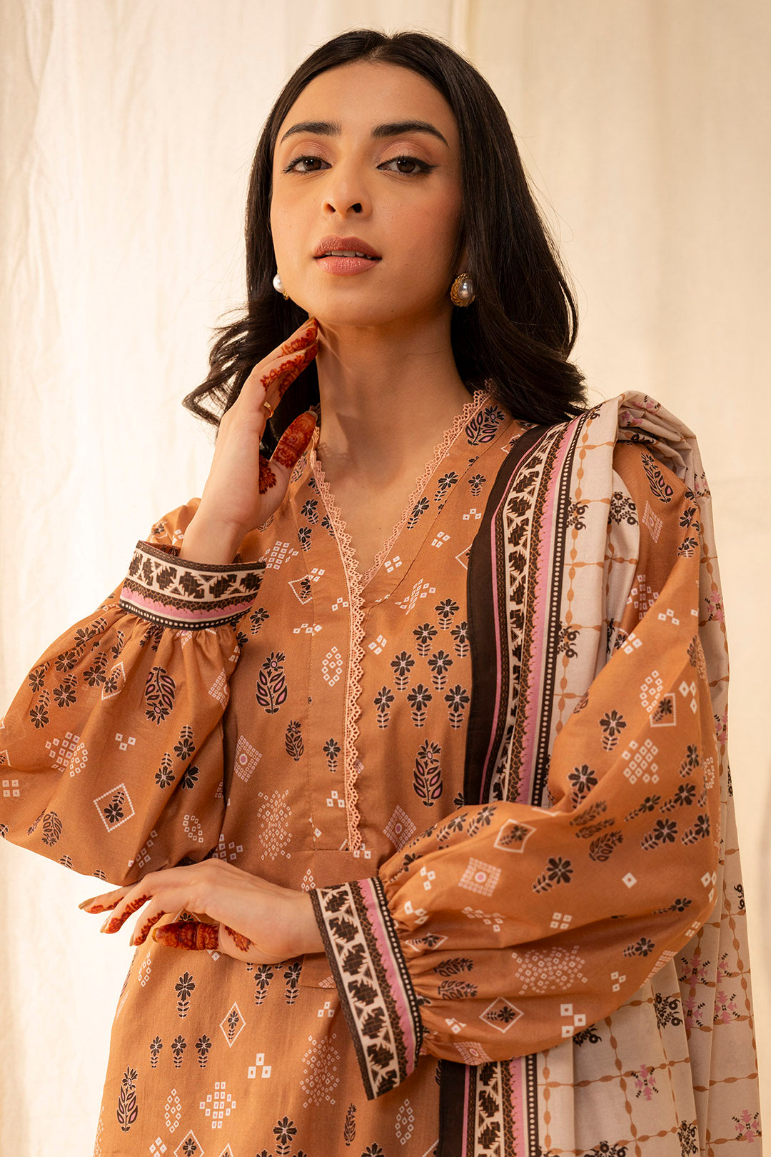 Zellbury | Unstitched 3 Piece Lawn | Shirt Shalwar Dupatta - 0047 - Designer Dress with Intricate embroidery and embellishments. Shop elegent wedding dress at Maria Faisal.