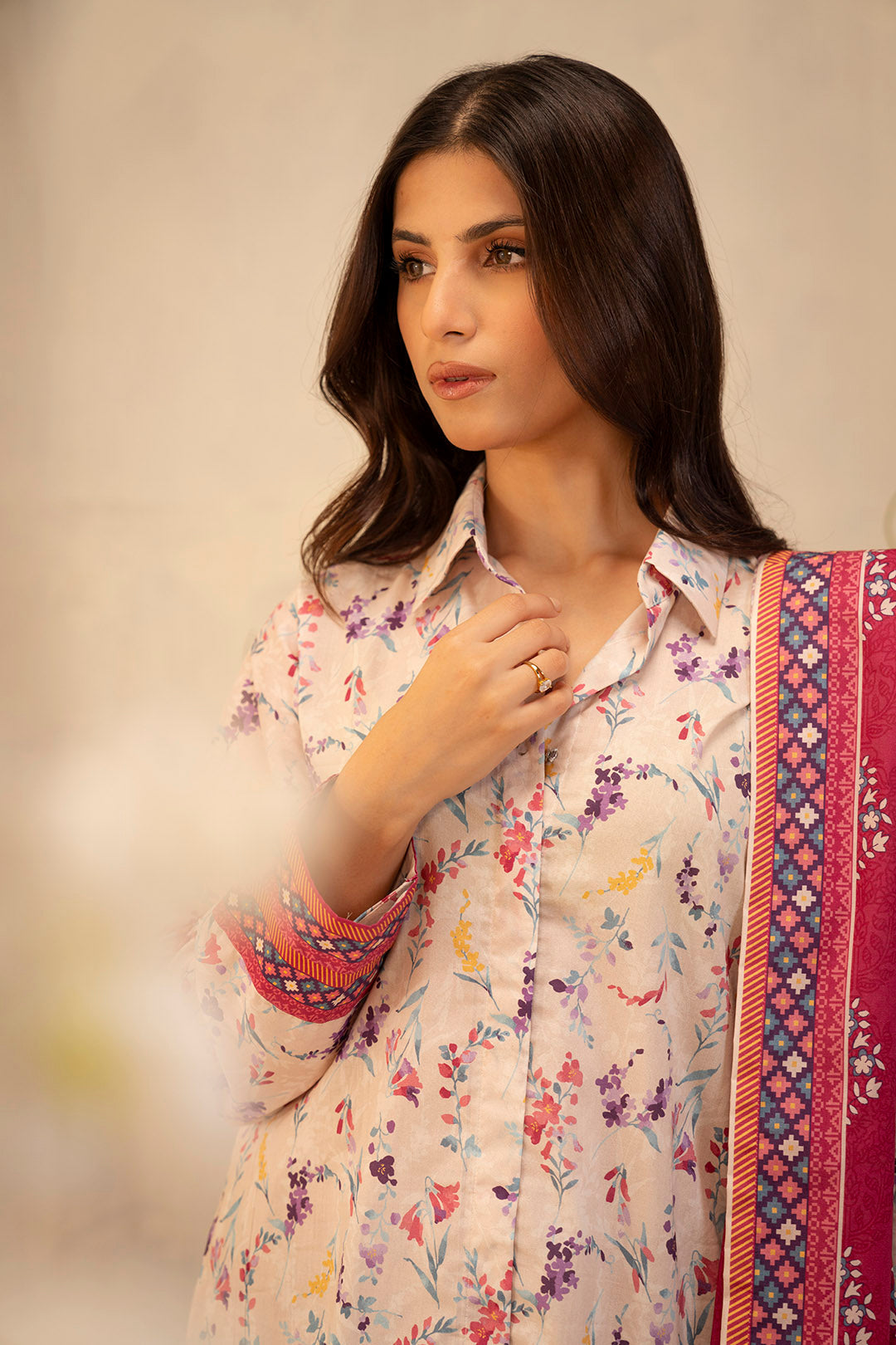 Zellbury | Unstitched 3 Piece Lawn | Shirt Shalwar Dupatta - 0054 - Designer Dress with Intricate embroidery and embellishments. Shop elegent wedding dress at Maria Faisal.
