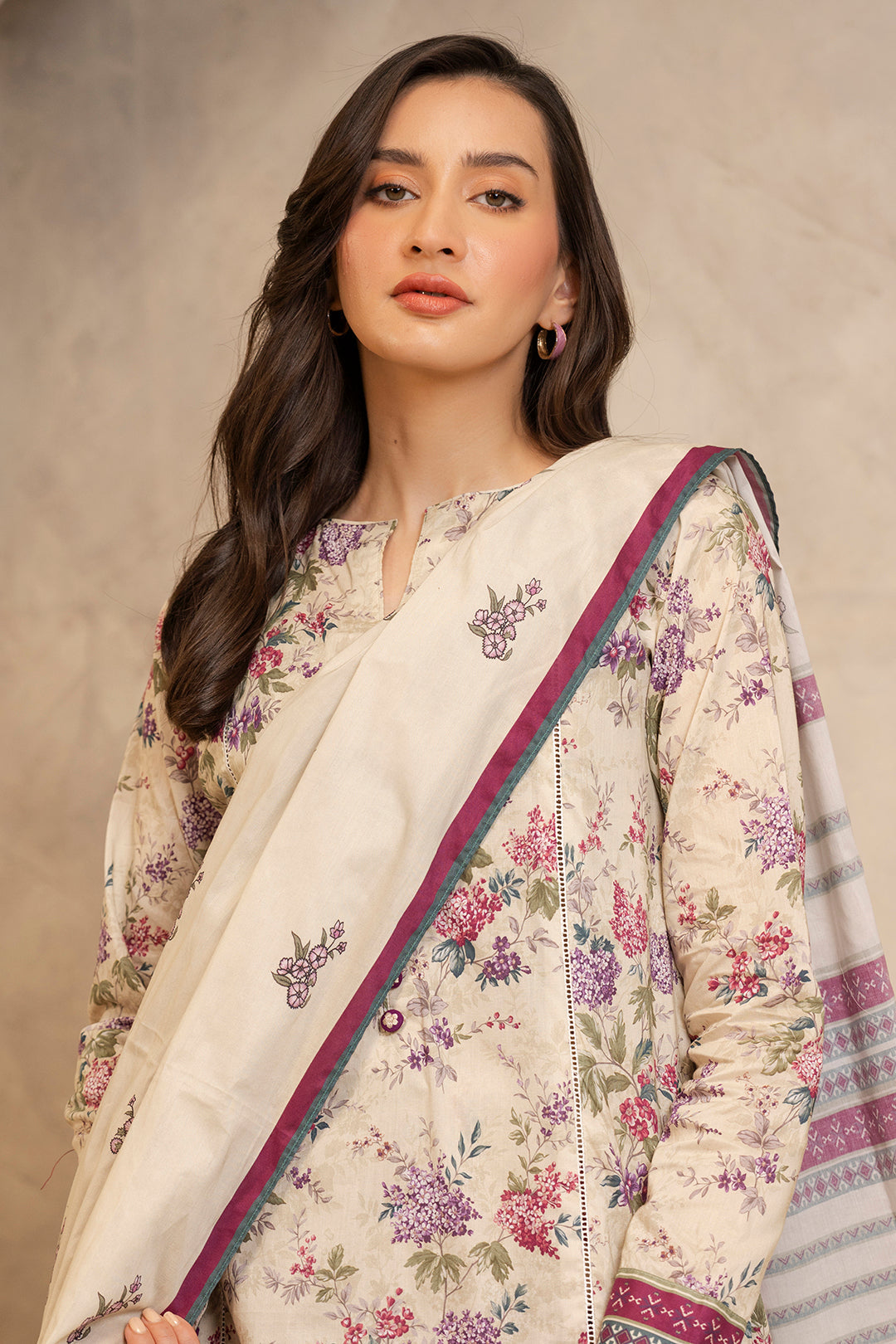 Zellbury | Unstitched 3 Piece Lawn | Shirt Shalwar Dupatta - 0059 - Designer Dress with Intricate embroidery and embellishments. Shop elegent wedding dress at Maria Faisal.