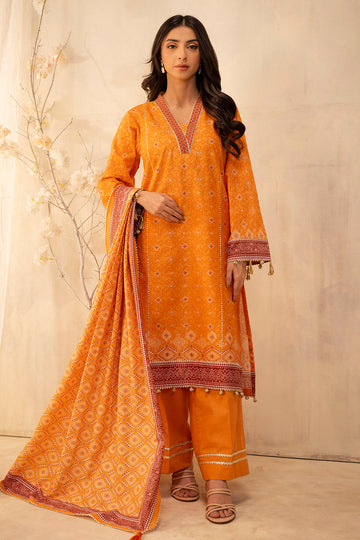 Zellbury | Unstitched 3 Piece Lawn | Shirt Shalwar Dupatta - 0115 - Designer Dress with Intricate embroidery and embellishments. Shop elegent wedding dress at Maria Faisal.