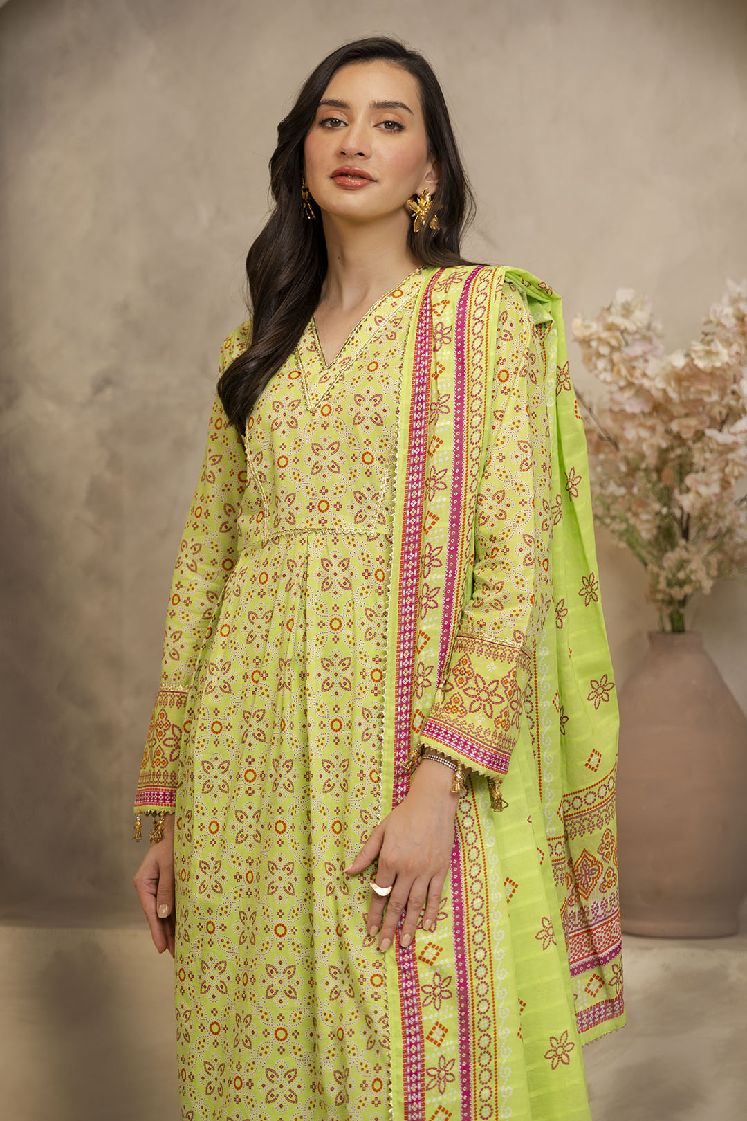 Zellbury | Unstitched 3 Piece Lawn | Shirt Shalwar Dupatta - 0121 - Designer Dress with Intricate embroidery and embellishments. Shop elegent wedding dress at Maria Faisal.