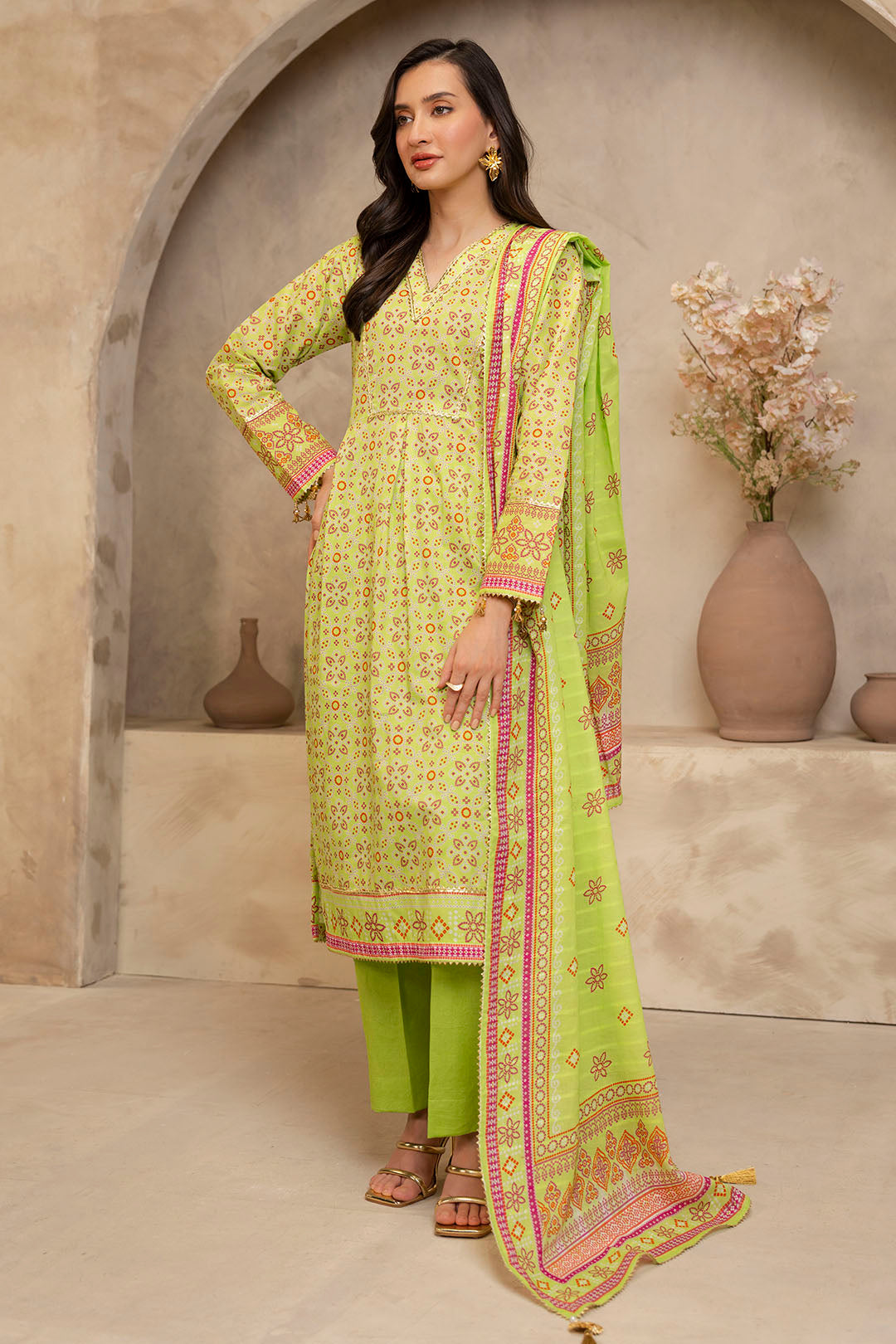 Zellbury | Unstitched 3 Piece Lawn | Shirt Shalwar Dupatta - 0121 - Designer Dress with Intricate embroidery and embellishments. Shop elegent wedding dress at Maria Faisal.