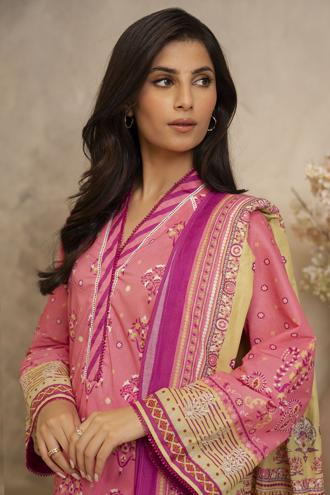 Zellbury | Unstitched 3 Piece Lawn | Shirt Shalwar Dupatta - 0122 - Designer Dress with Intricate embroidery and embellishments. Shop elegent wedding dress at Maria Faisal.