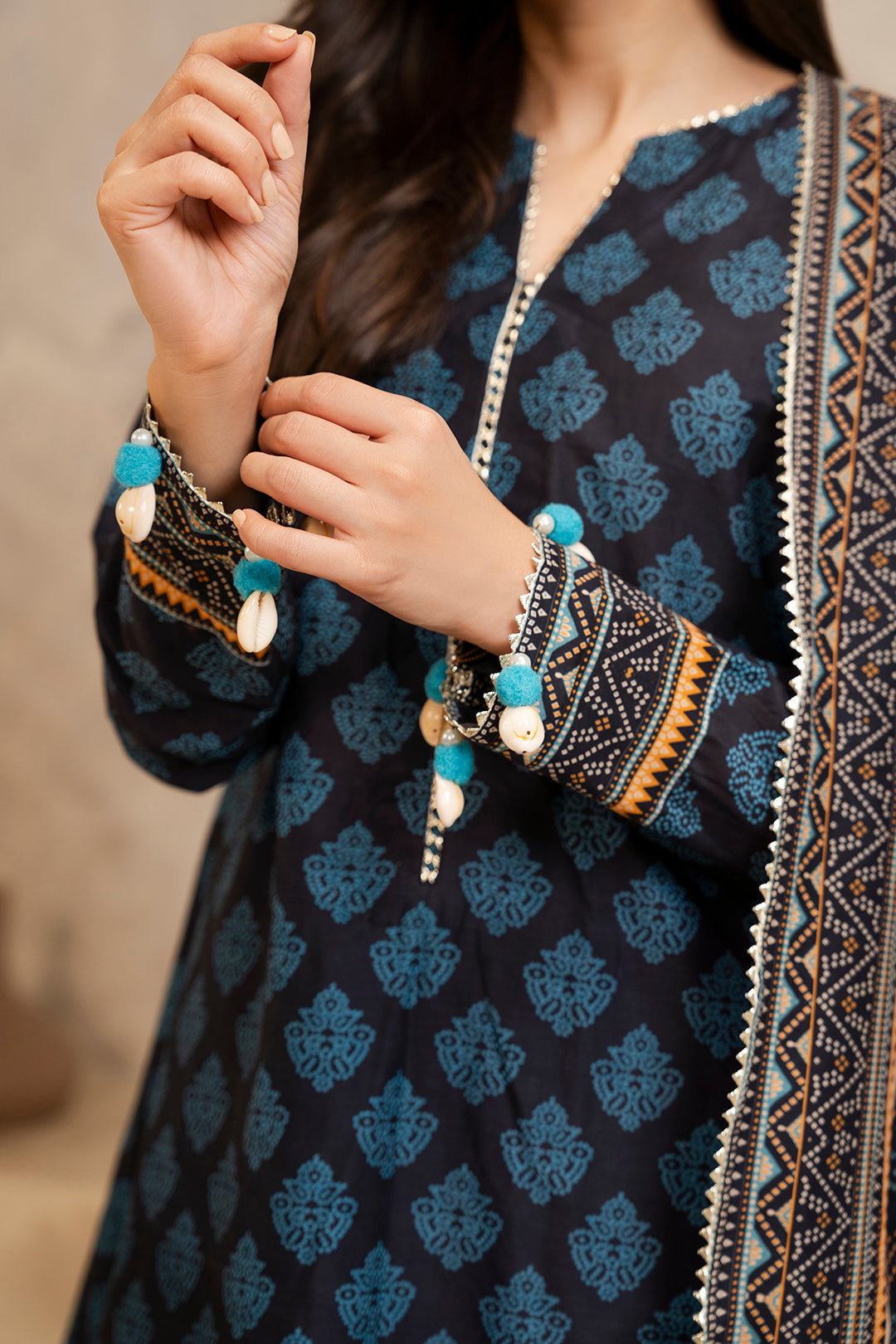 Zellbury | Unstitched 3 Piece Lawn | Shirt Shalwar Dupatta - 0125 - Designer Dress with Intricate embroidery and embellishments. Shop elegent wedding dress at Maria Faisal.