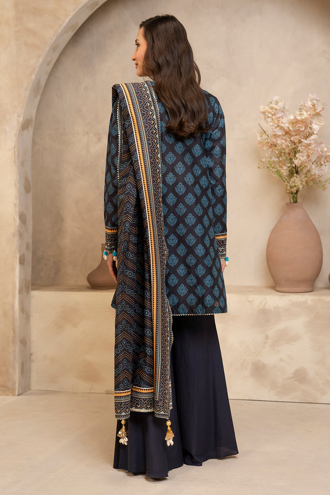 Zellbury | Unstitched 3 Piece Lawn | Shirt Shalwar Dupatta - 0125 - Designer Dress with Intricate embroidery and embellishments. Shop elegent wedding dress at Maria Faisal.