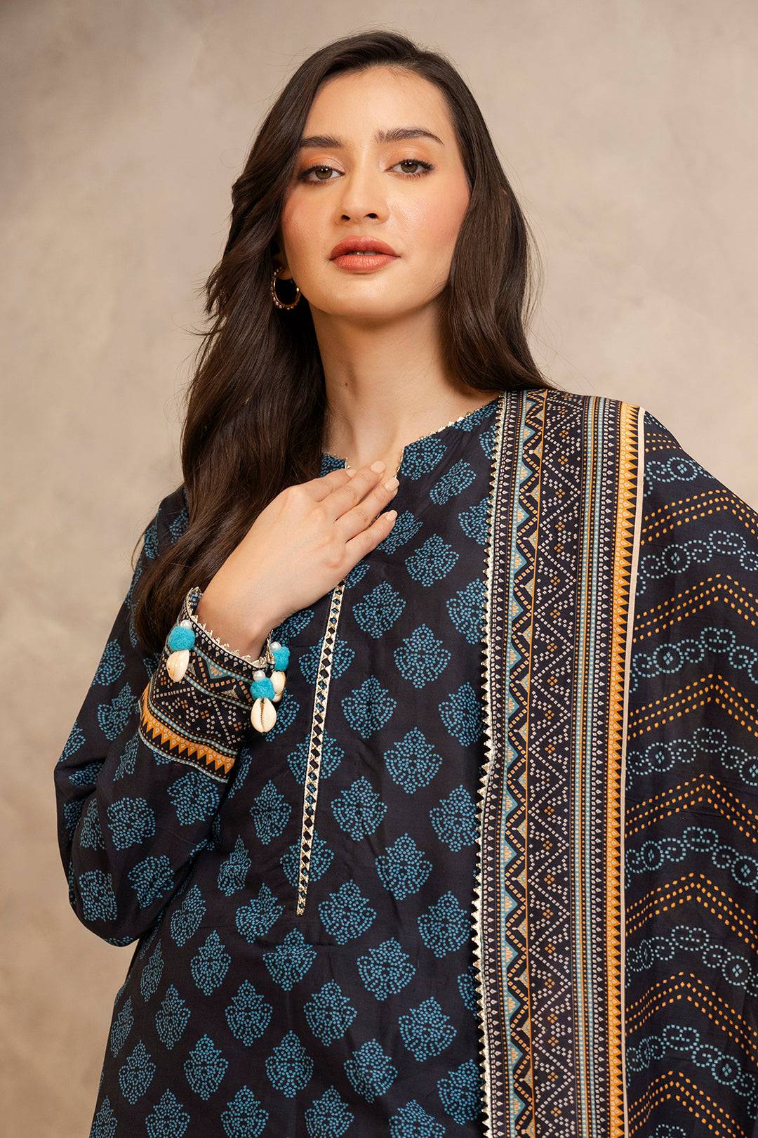 Zellbury | Unstitched 3 Piece Lawn | Shirt Shalwar Dupatta - 0125 by Maria Faisal - Registered Vendor of : Zellbury Women - type : Essential Unstitched - 100% original wedding dresses
