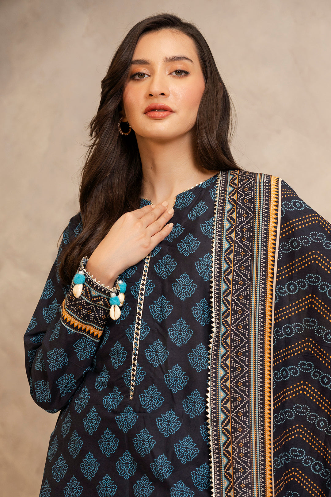 Zellbury | Unstitched 3 Piece Lawn | Shirt Shalwar Dupatta - 0125 - Designer Dress with Intricate embroidery and embellishments. Shop elegent wedding dress at Maria Faisal.