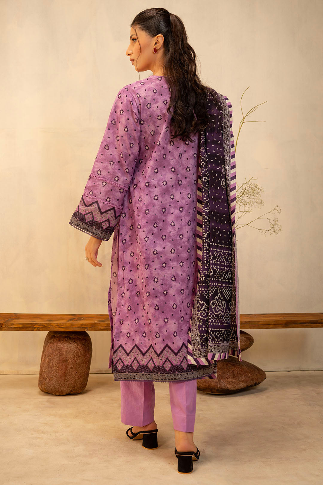 Zellbury | Unstitched 3 Piece Lawn | Shirt Shalwar Dupatta - 0126 - Designer Dress with Intricate embroidery and embellishments. Shop elegent wedding dress at Maria Faisal.