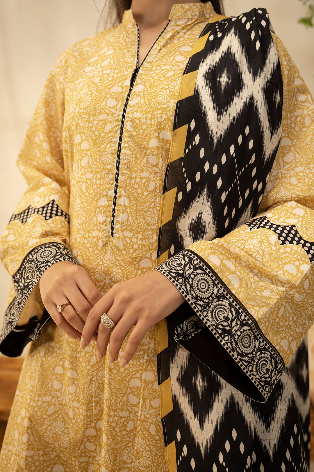 Zellbury | Unstitched 3 Piece Lawn | Shirt Shalwar Dupatta - 0130 - Designer Dress with Intricate embroidery and embellishments. Shop elegent wedding dress at Maria Faisal.