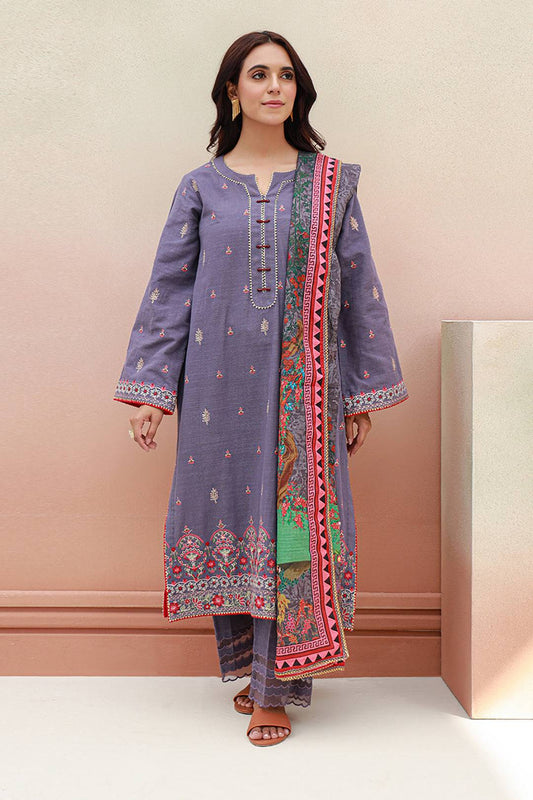 Zellbury | Unstitched 3 Piece Khaddar | Embroidered Shirt Shalwar Dupatta - 0846 by Maria Faisal - Registered Vendor of : Zellbury Women - type : Signature Unstitched - 100% original wedding dresses