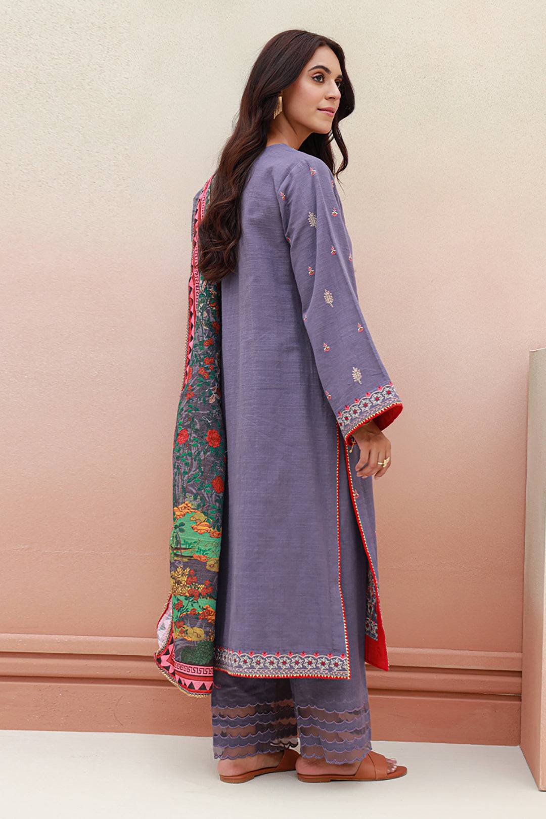 Zellbury | Unstitched 3 Piece Khaddar | Embroidered Shirt Shalwar Dupatta - 0846 by Maria Faisal - Registered Vendor of : Zellbury Women - type : Signature Unstitched - 100% original wedding dresses