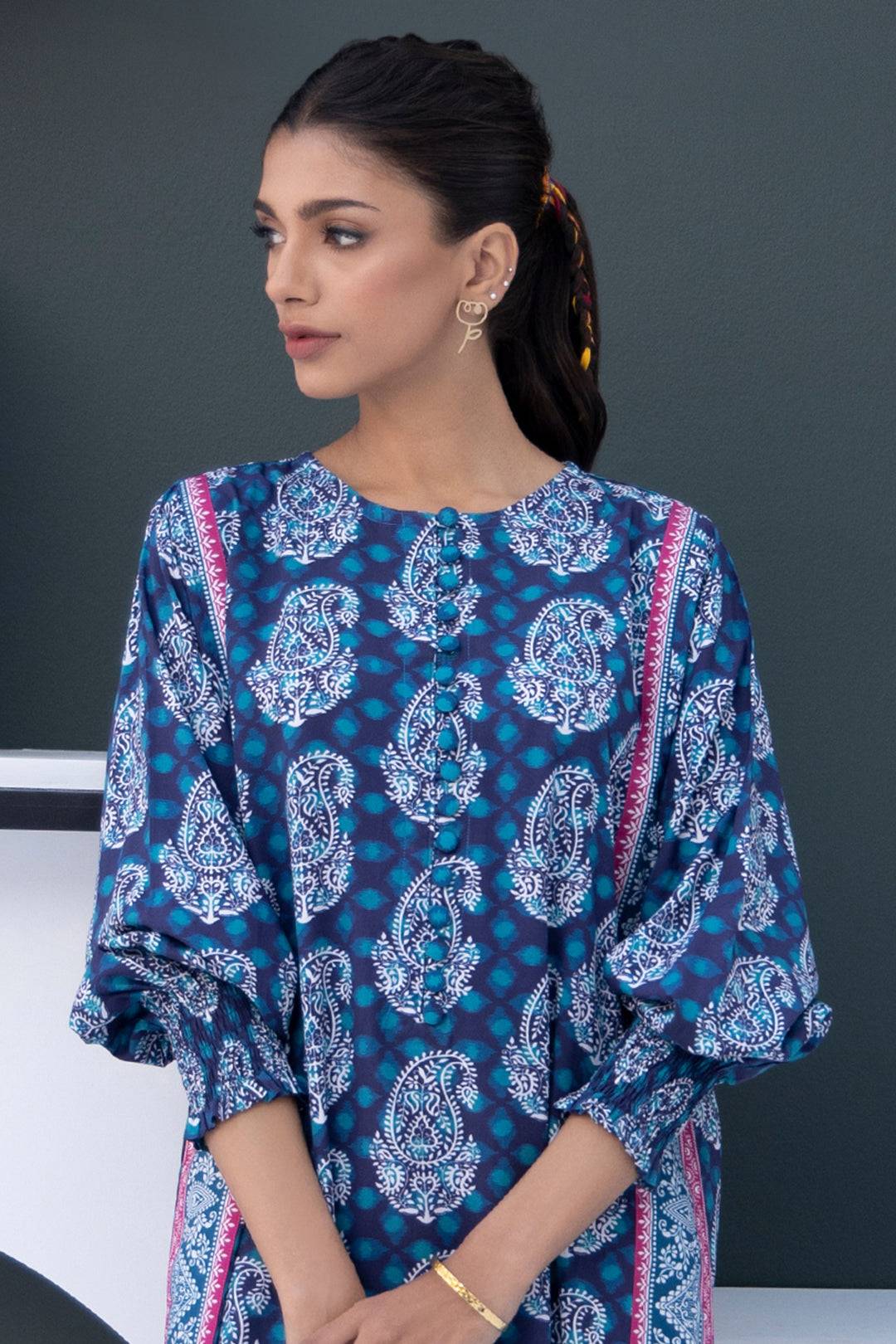 Zellbury | Unstitched 2 Piece Viscose | Shirt Shalwar - 0789 by Maria Faisal - Registered Vendor of : Zellbury Women - type : Essential Unstitched - 100% original wedding dresses