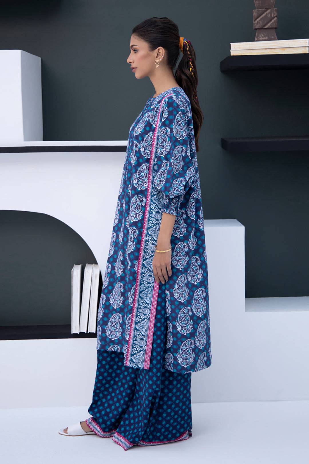 Zellbury | Unstitched 2 Piece Viscose | Shirt Shalwar - 0789 by Maria Faisal - Registered Vendor of : Zellbury Women - type : Essential Unstitched - 100% original wedding dresses