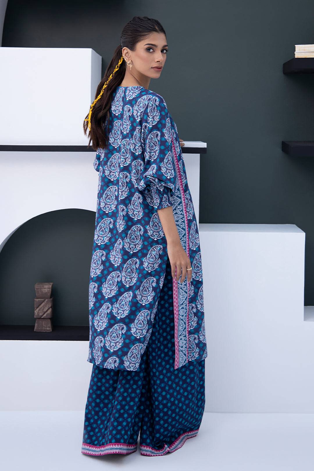 Zellbury | Unstitched 2 Piece Viscose | Shirt Shalwar - 0789 by Maria Faisal - Registered Vendor of : Zellbury Women - type : Essential Unstitched - 100% original wedding dresses