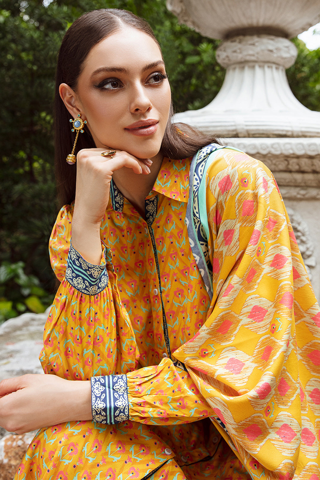 Zellbury | Unstitched 3 Piece Viscose | Shirt Shalwar Dupatta - 0742 - Designer Dress with Intricate embroidery and embellishments. Shop elegent wedding dress at Maria Faisal.
