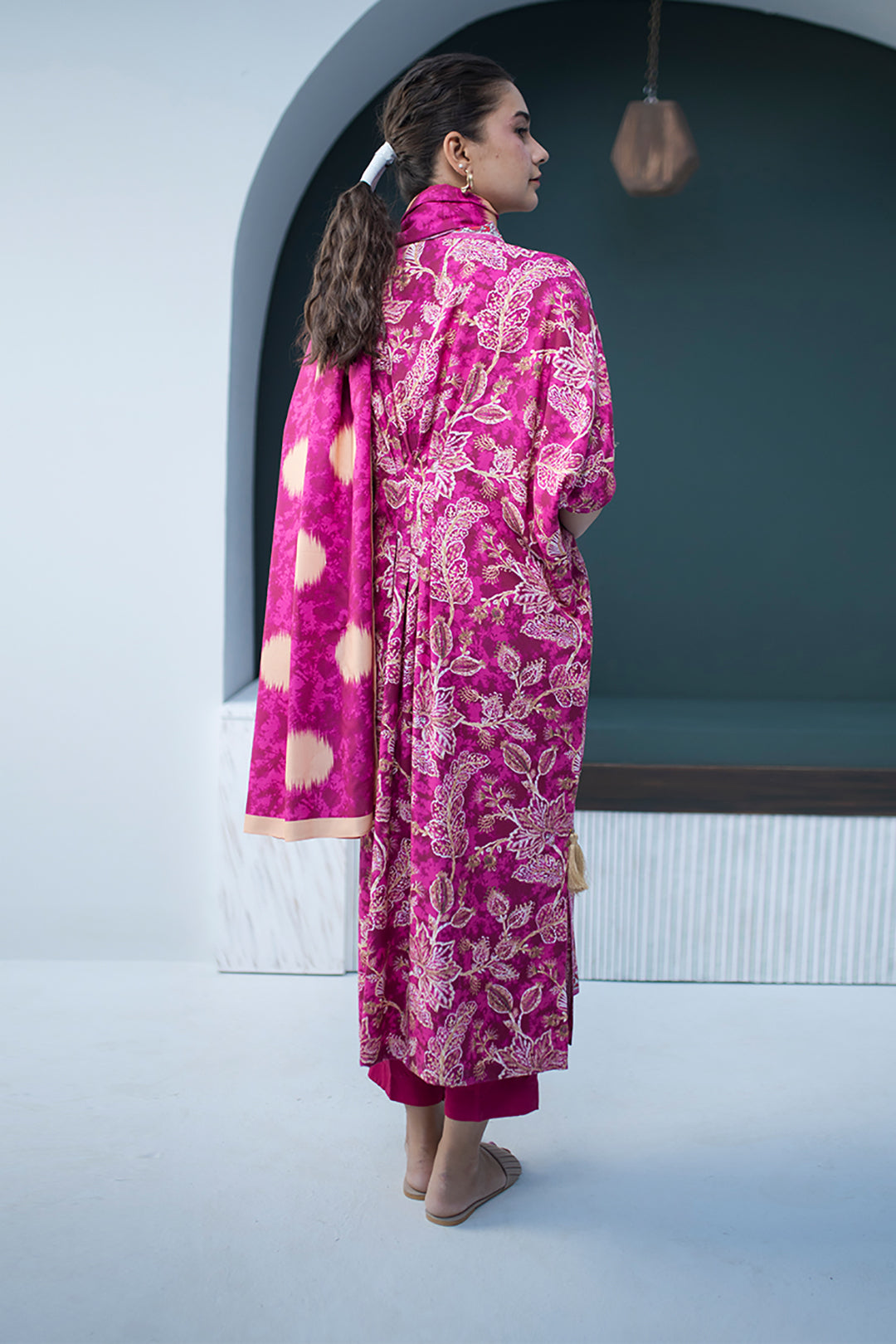 Zellbury | Unstitched 3 Piece Viscose | Shirt Shalwar Dupatta - 0819 - Designer Dress with Intricate embroidery and embellishments. Shop elegent wedding dress at Maria Faisal.