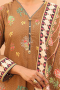 Zellbury | Unstitched 3 Piece Khaddar | Shirt Shalwar Dupatta - 0829 - Designer Dress with Intricate embroidery and embellishments. Shop elegent wedding dress at Maria Faisal.