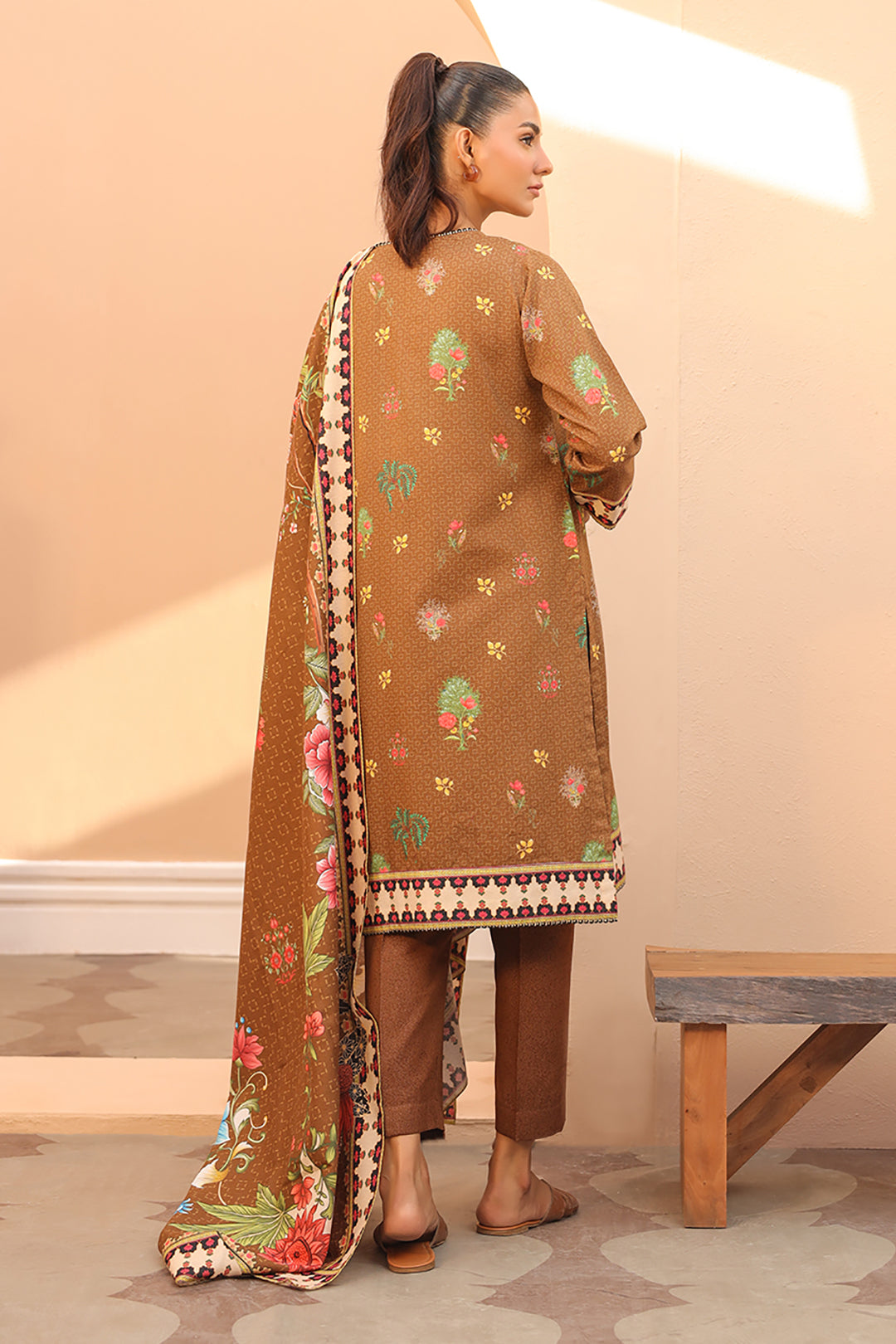 Zellbury | Unstitched 3 Piece Khaddar | Shirt Shalwar Dupatta - 0829 - Designer Dress with Intricate embroidery and embellishments. Shop elegent wedding dress at Maria Faisal.